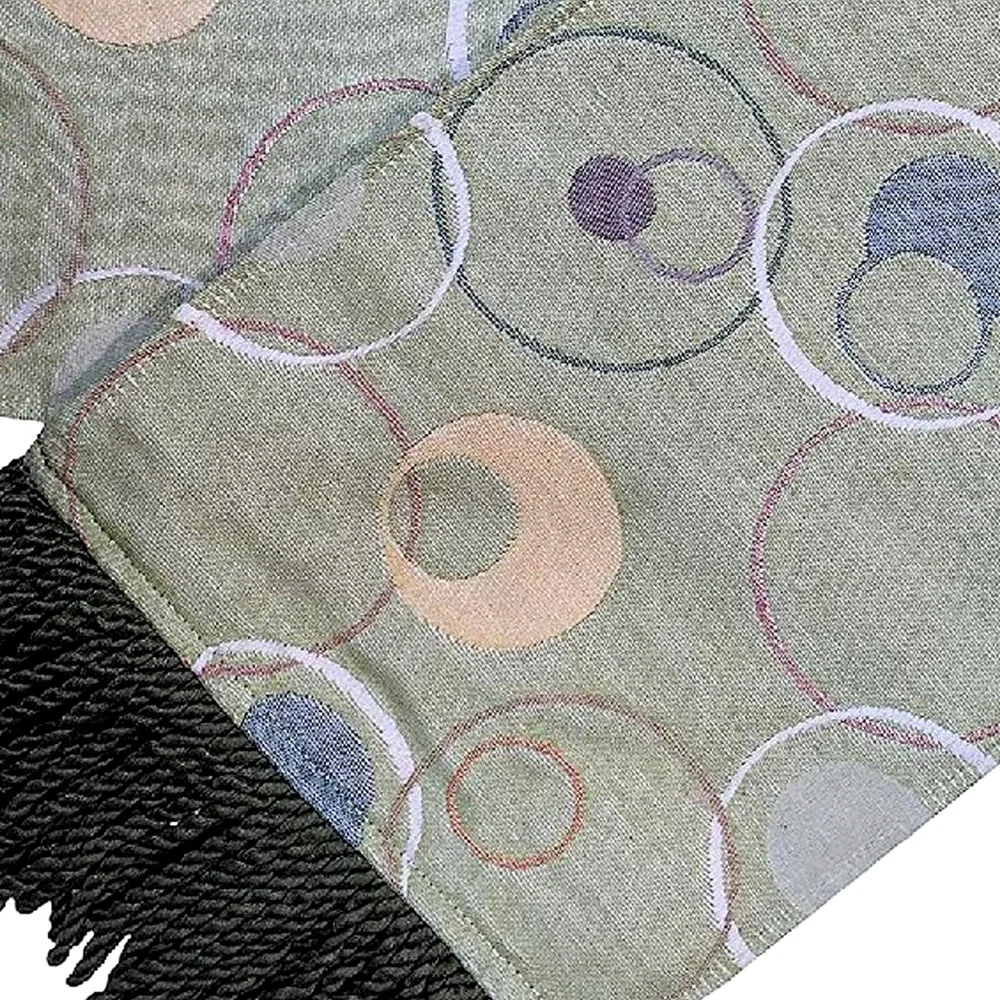 Mid Century Modern Table Runner Atomic Circles Grandmacore Decor Green 72